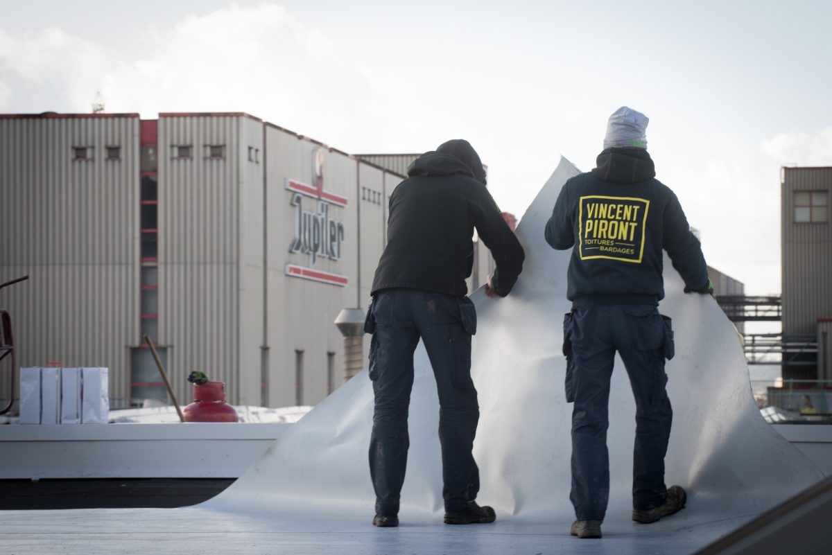 Renovation of the roofs of the Jupiler factory