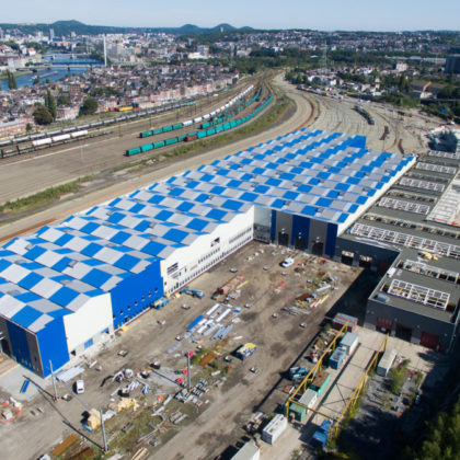 Nouvelle toiture industrielle SNCB KINKEMPOIS