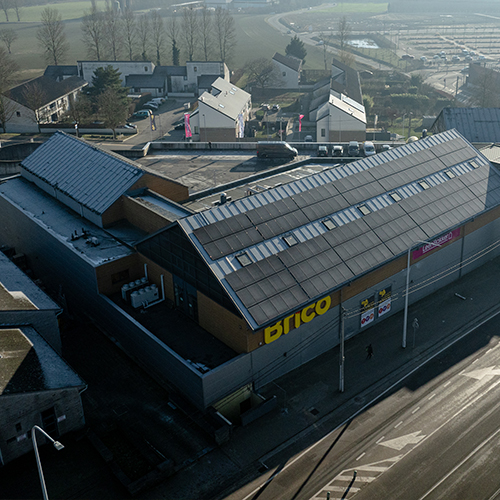 Renovation of the roof of the Brico store in Champion in preparation for the installation of photovoltaic panels