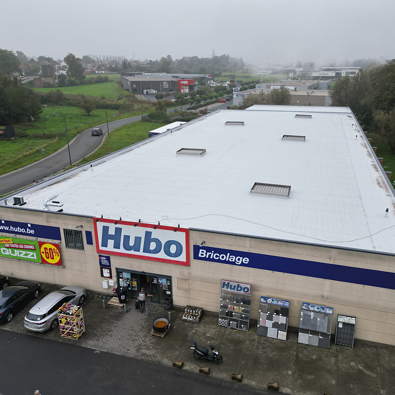Isolation et ÉTANCHÉITÉ DE LA TOITURE du Hubo À leuze-en-hainaut